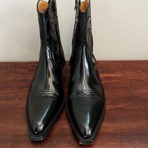 Sandro black leather cowboy boots. Size 39 (8.5)